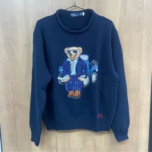 Polo Ralph Lauren Dark Blue Sweater with Bear Design